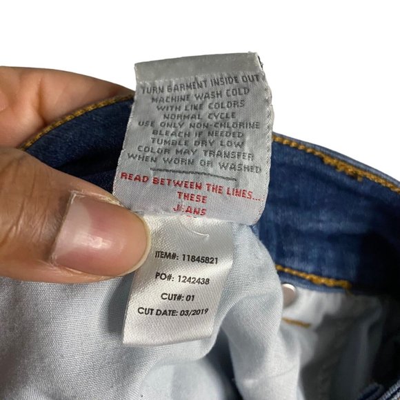 Torrid Women's Double Striped Medium Wash Mini Skirt - Picture 6 of 8